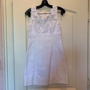White sleeveless mini dress